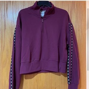 WORN ONCE PINK VICTORIA SECRET MAROON QUARTER ZIP